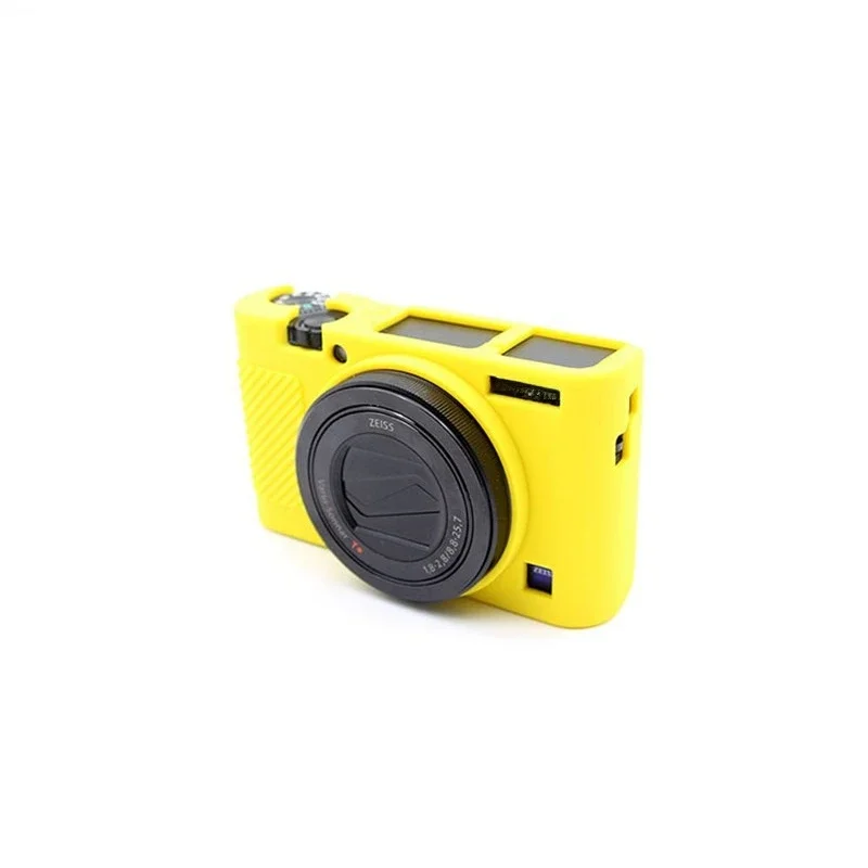 For Sony RX100 M3 M4 M5 M6 M7, flexible silicone sleeve, compact digital camera protective storage bag, + free tempered film