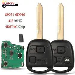 jingyuqin CE0165 Remote Car Key For Toyota Avensis Corolla Yaris 1998+ 2/3Buttons 433MHZ 4D67/4D70/4C Chip 89071-0D010