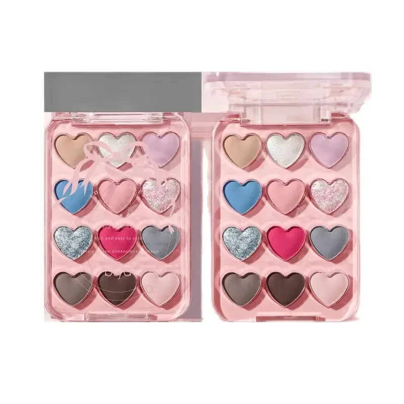 Palette de maquillage pour les yeux, paillettes hautement pigmentées, mat, reflets, Blush, couleurs naturelles, ombres à paupières, cosmétiques