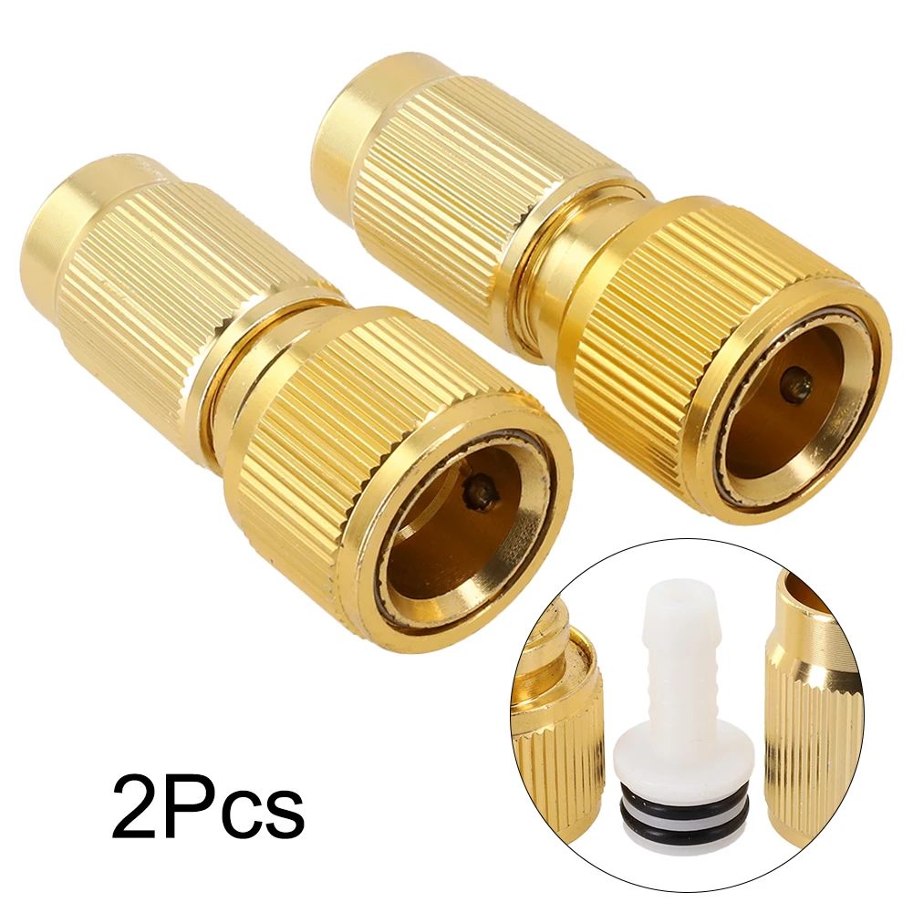 Adaptor Connector Garden Hose Repair Quick Couplings 2pcs 6.2x2.2x2.5cm Aluminum Alloy Expandable Fitting  Adaptor