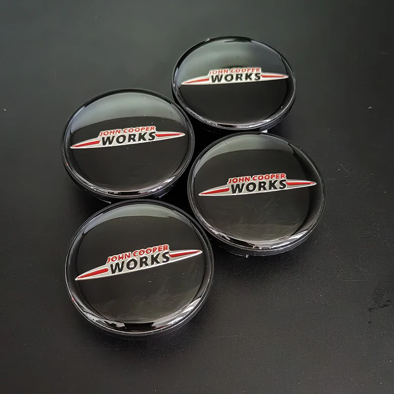 4pcs 54mm 56mm WORKS Hub Caps Car Wheel Center Cover JOHN COOPER WORKS Logo