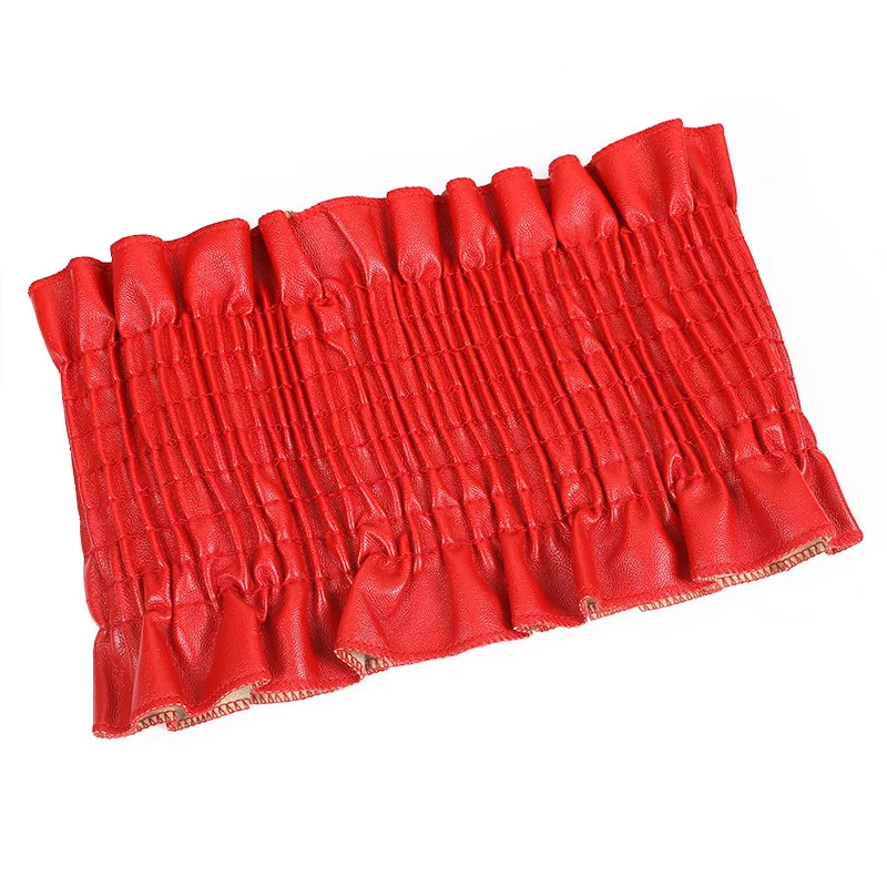 مشد للخصر كبير الحجم باللون الأسود والأحمر وحزام مطاطي لفساتين الخريف والشتاء وإكسسوارات الملابس النسائية #6