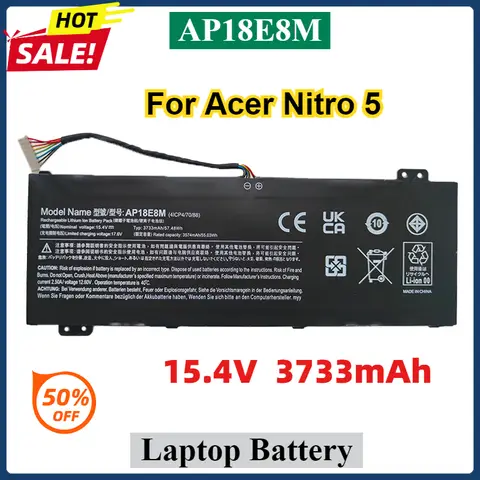 AP18E8M Batteria del computer portatile per Acer Nitro 5 AN515-54 AN517-51 AN515-55 AN515-44 Nitro AN715-51 PH315-52 PH317-52 PH317-53 AP18E7M