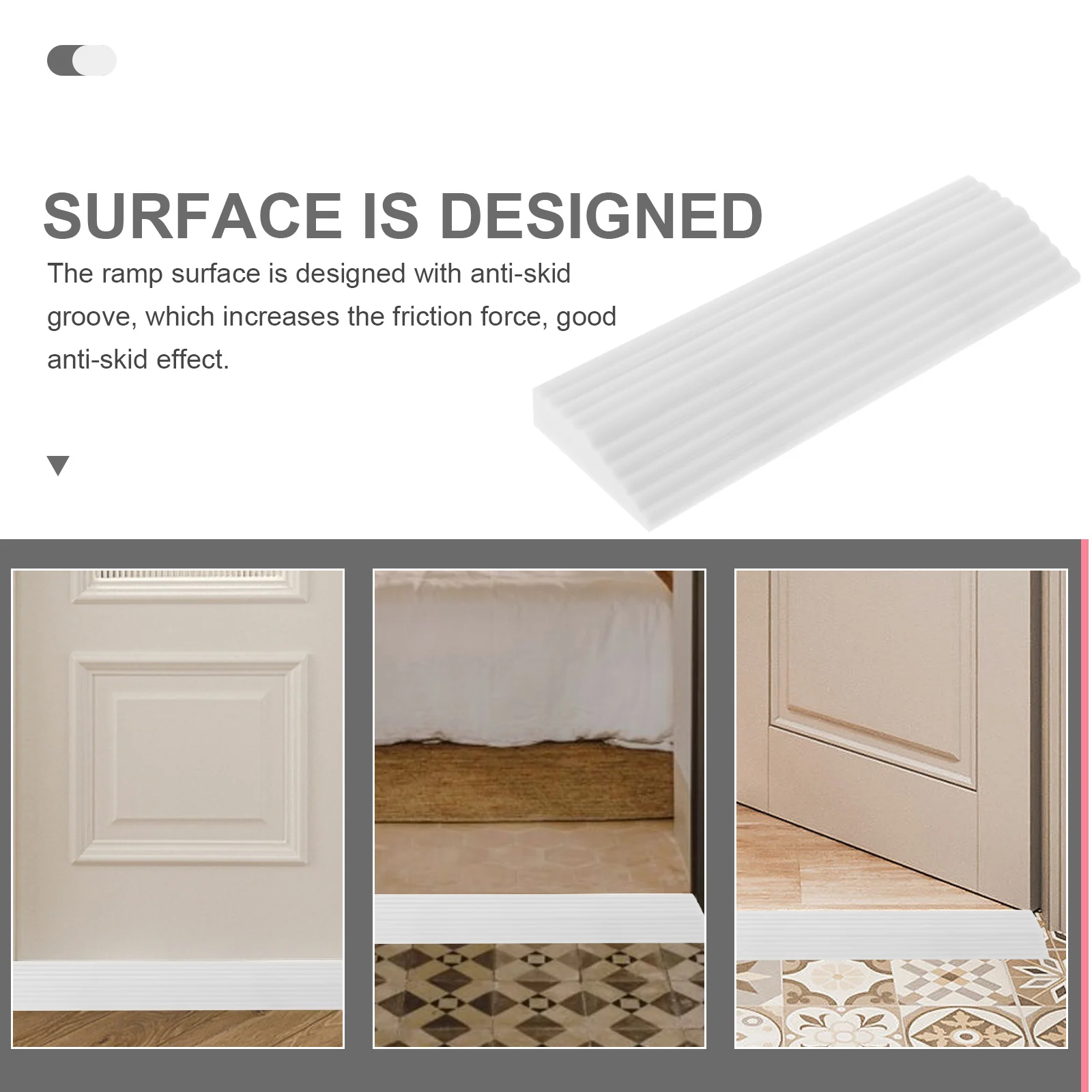 

Rubber Ramp Pad for Sweeping Robot Non-Slip Sturdy Base Easy to Carry Home Use Threshold Ramp Home Threshold Ramps