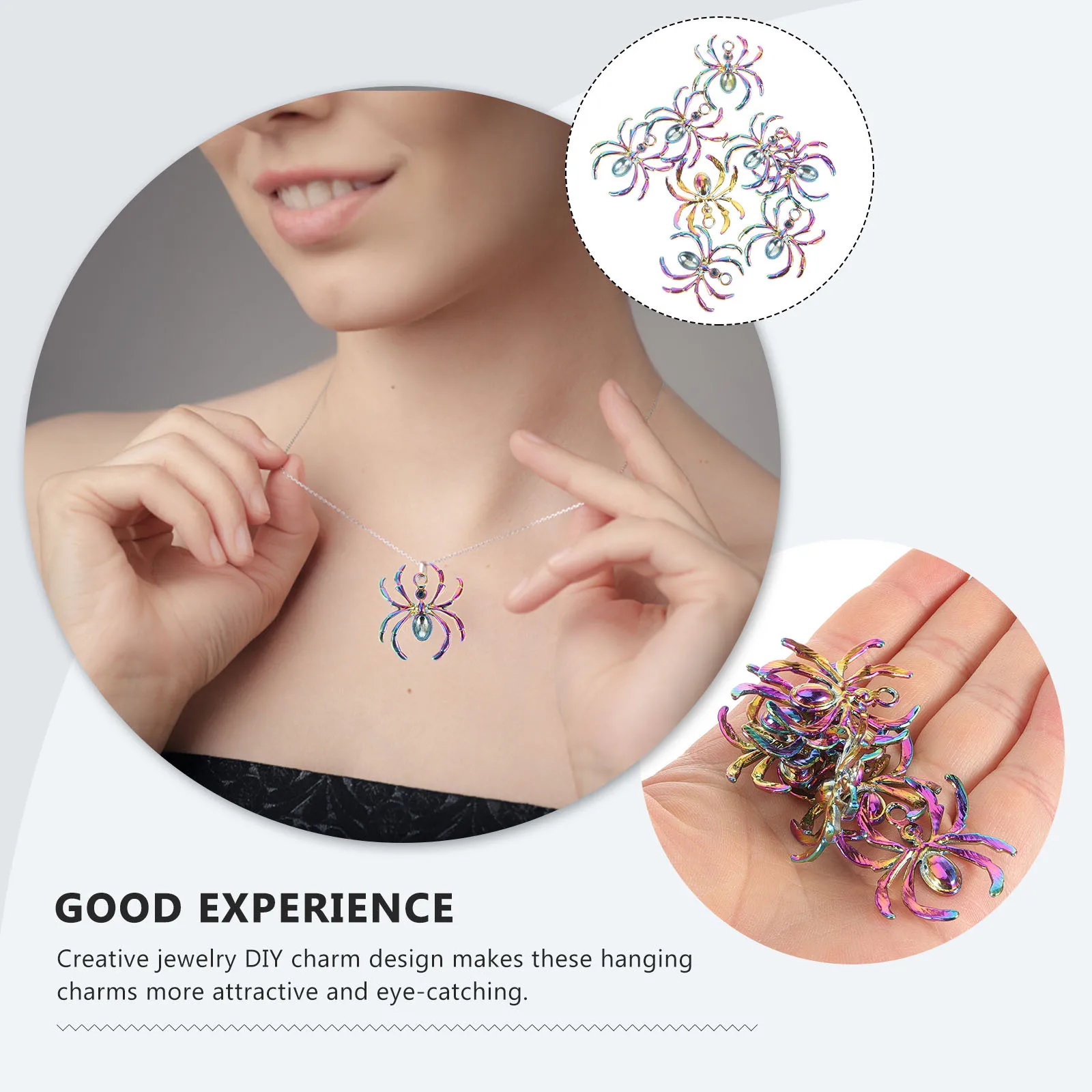 

20Pcs Alloy Halloween Spider Charm Pendants for Jewelry Making DIY Necklace Earrings Bracelets Accessories Spider Pendant