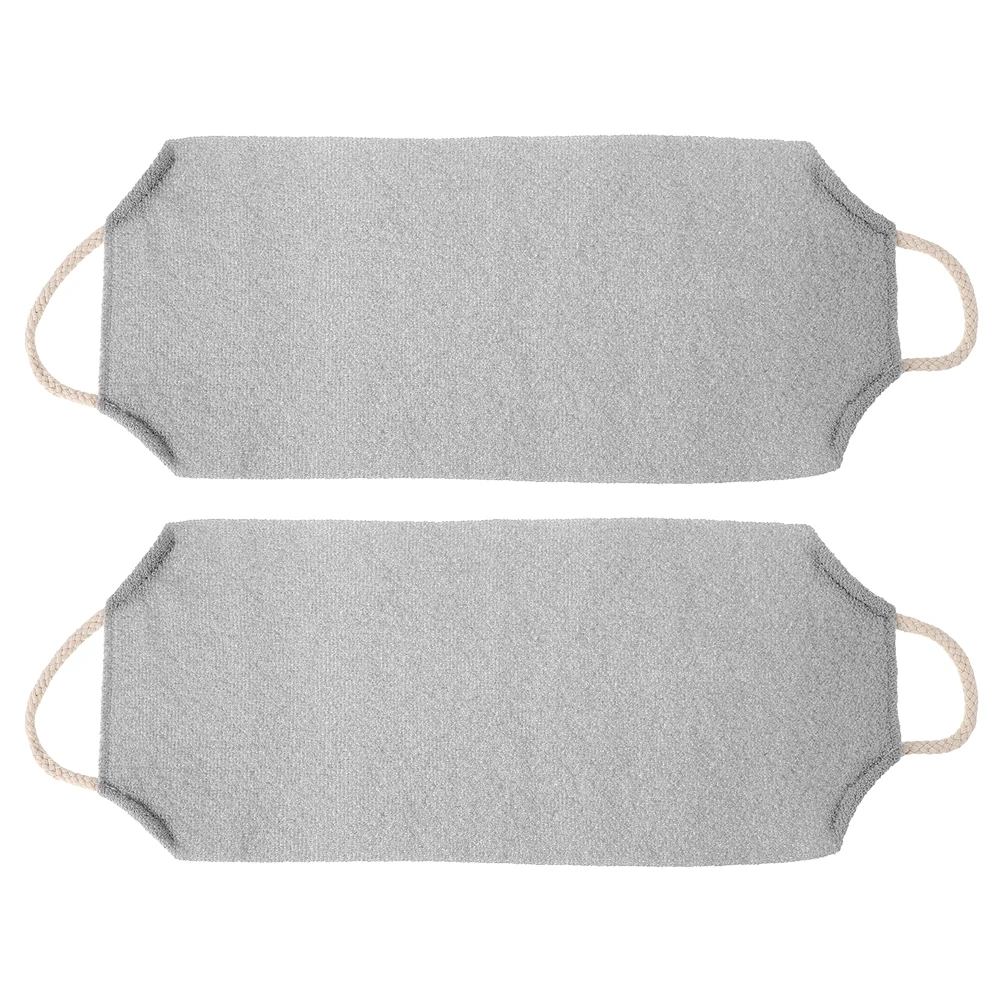 

2pcs Back Scrubbing Cloth Exfoliating Shower Towel Stretchable Deep Clean Body Scrubber For Dead Skin Multi-Use Bath Accessory