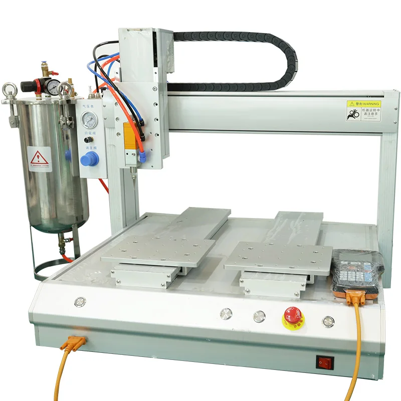 Máquina Dispensadora de Pegamento de Doble Vía de Escritorio, Robot Completamente Automático para Aplicación en la Fabricación Industrial