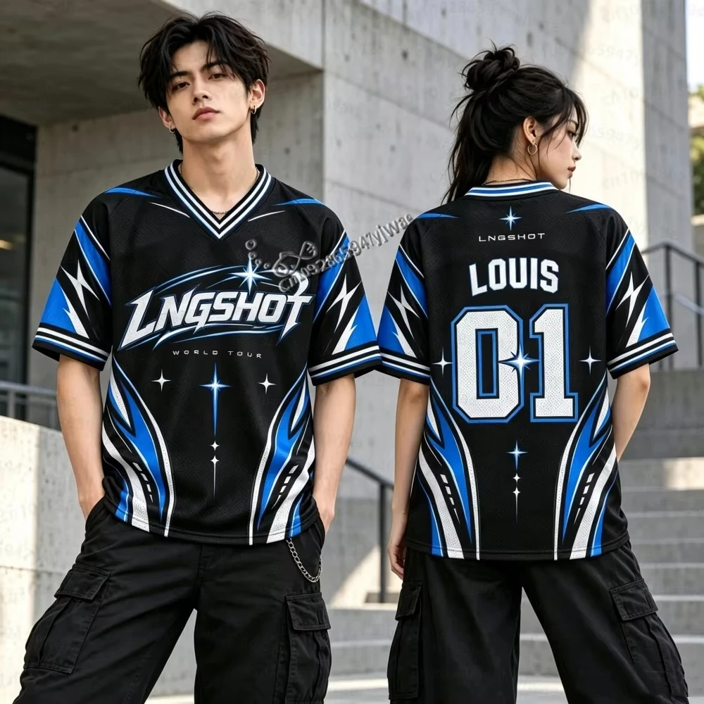 2026 Sumemr Men's Women's LNGSHOT World Tour V-Neck Jersey Louis Ohyul Ryul Woojin Fans T-Shirt Fans Gifts Men T-Shirt