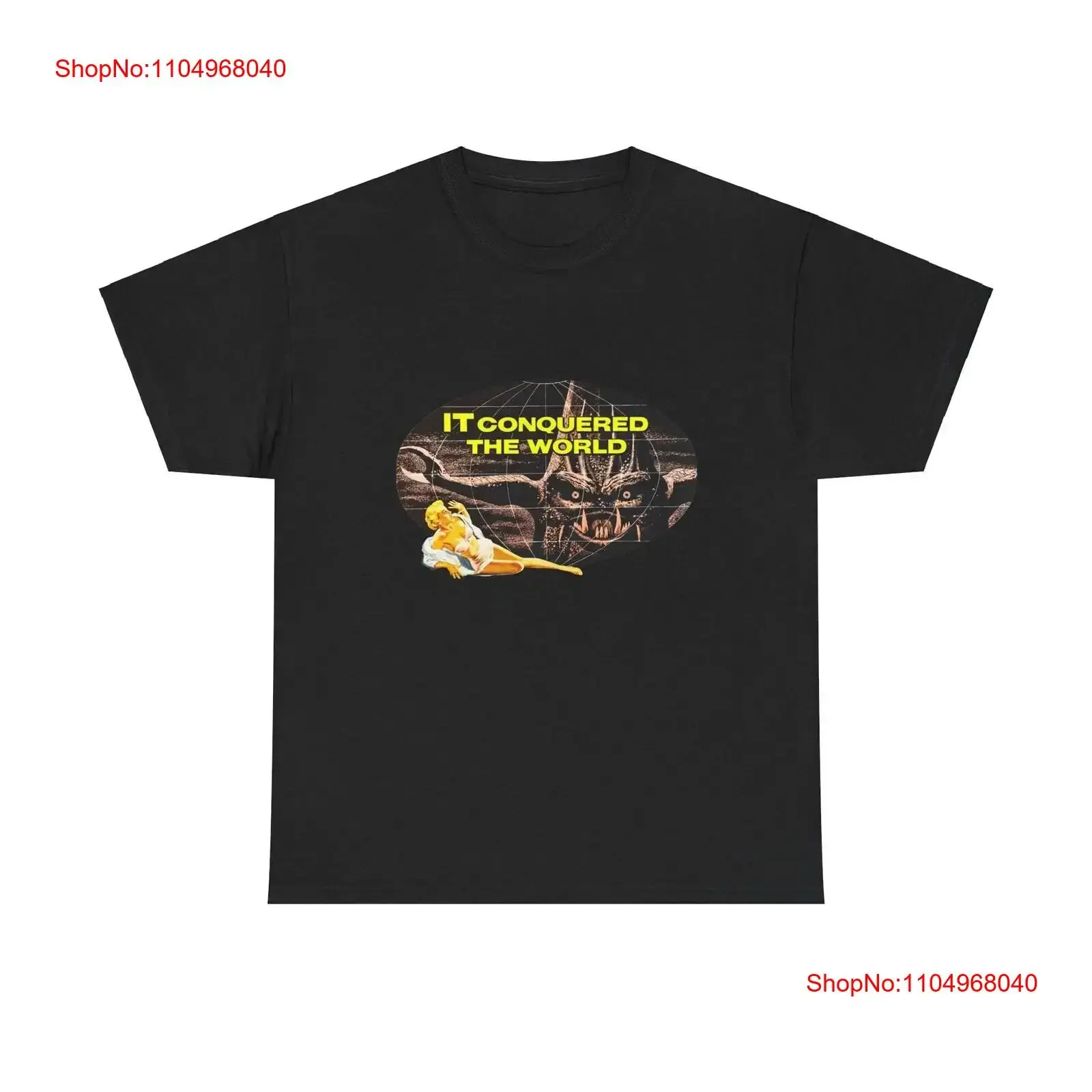 Il conquéré le monde 1956 Vintage science-fiction classique affiche de film t-shirt vintage lavé haut décontracté pour un usage quotidien streetwear