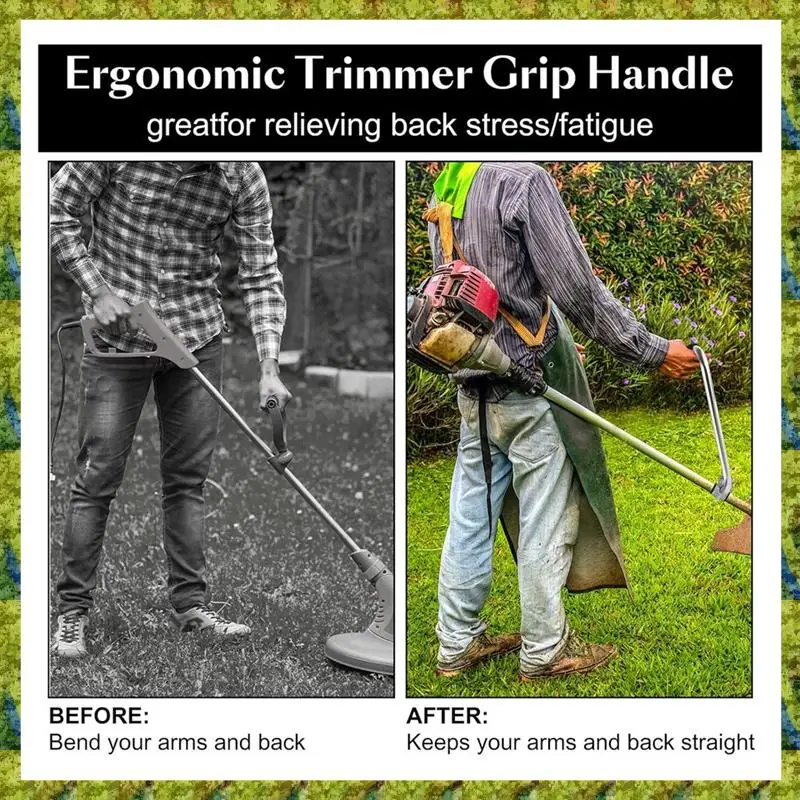 

UISN Trimmer Grip With Trimmer Shoulder Harness String Trimmer Handle Lawn Trimmer Handle Grips Weed Eater Handle Extension