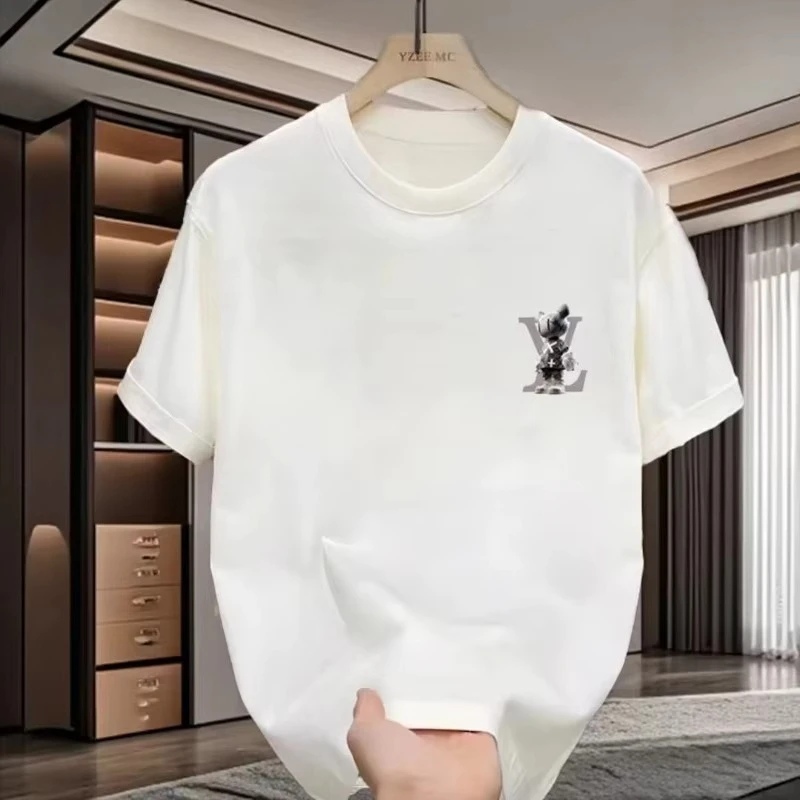 

Весенне-летняя новая мужская и женская модная футболка с короткими рукавами и круглым вырезом в стиле ретро с ручной росписью граффити и забавным принтом