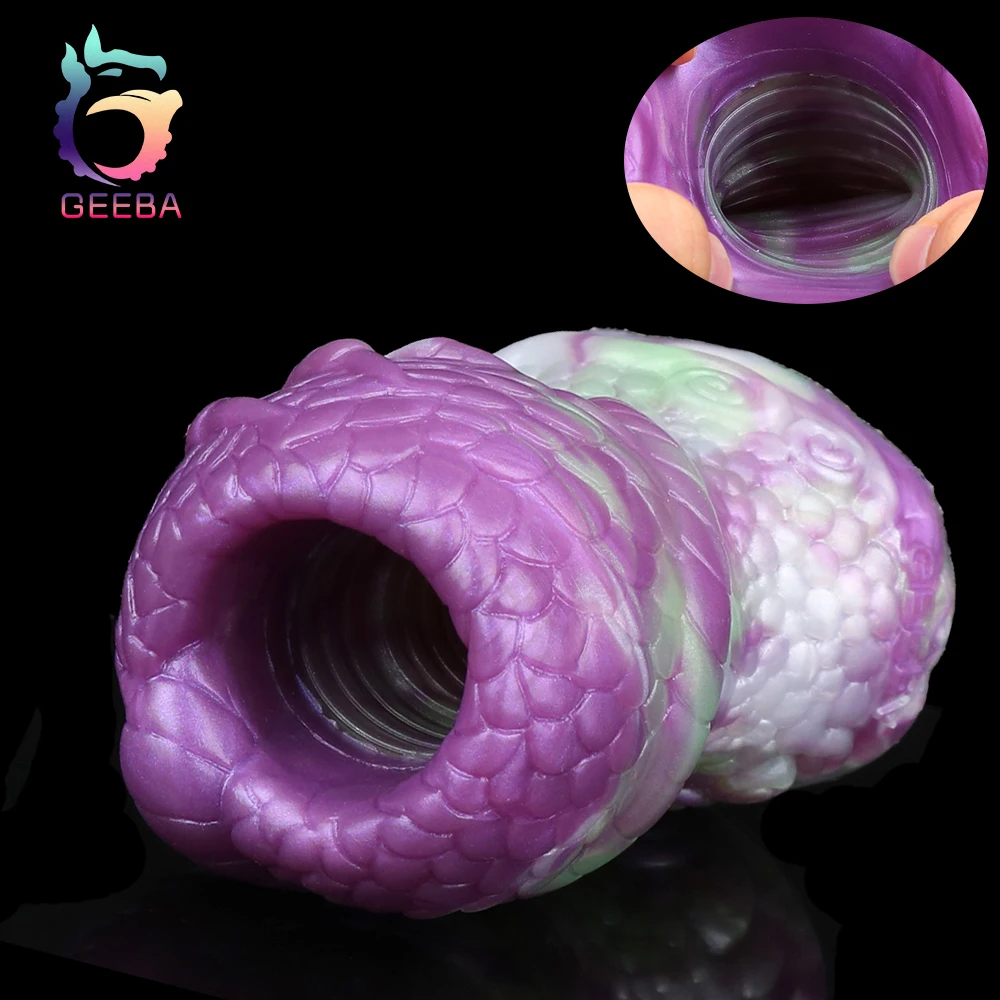 

GEEBA Liquid Silicone Male Penis Stroker Men's Masturbator Realistic Textured Cock Enlargement Massager Masturbation Sex Toys