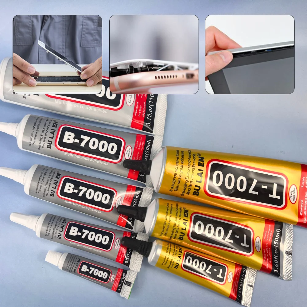 Strong Soft Cellphone Repair Glue B7000 Clear Glue T7000 Black Multipurpose DIY Adhesive