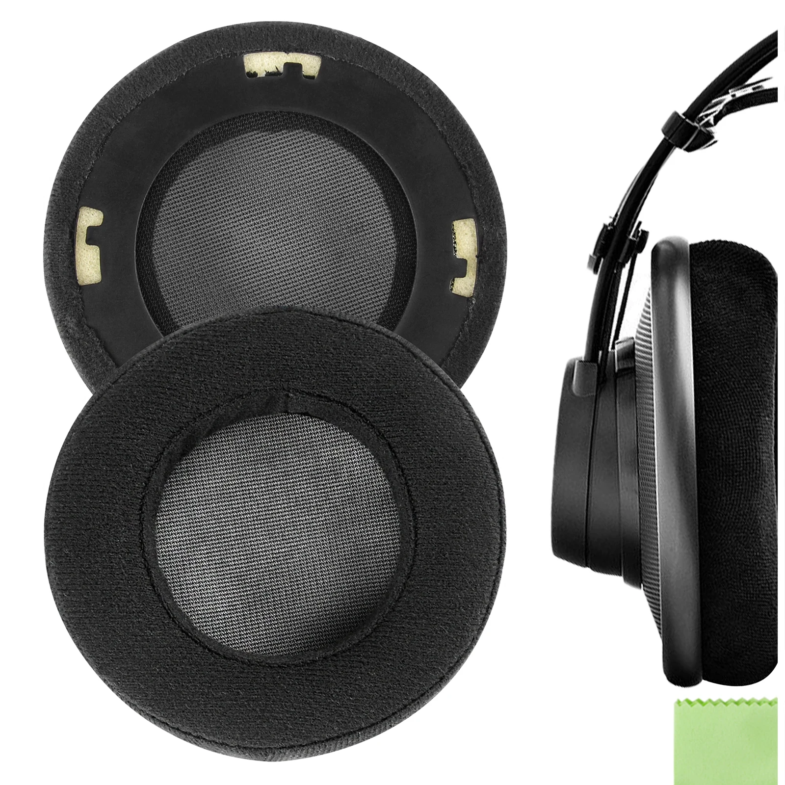 Geekria Comfort Velour Replacement Ear Pads for AKG K701, K702, Q701, Q702, K601, K612, K712, K400, K500 Headphones