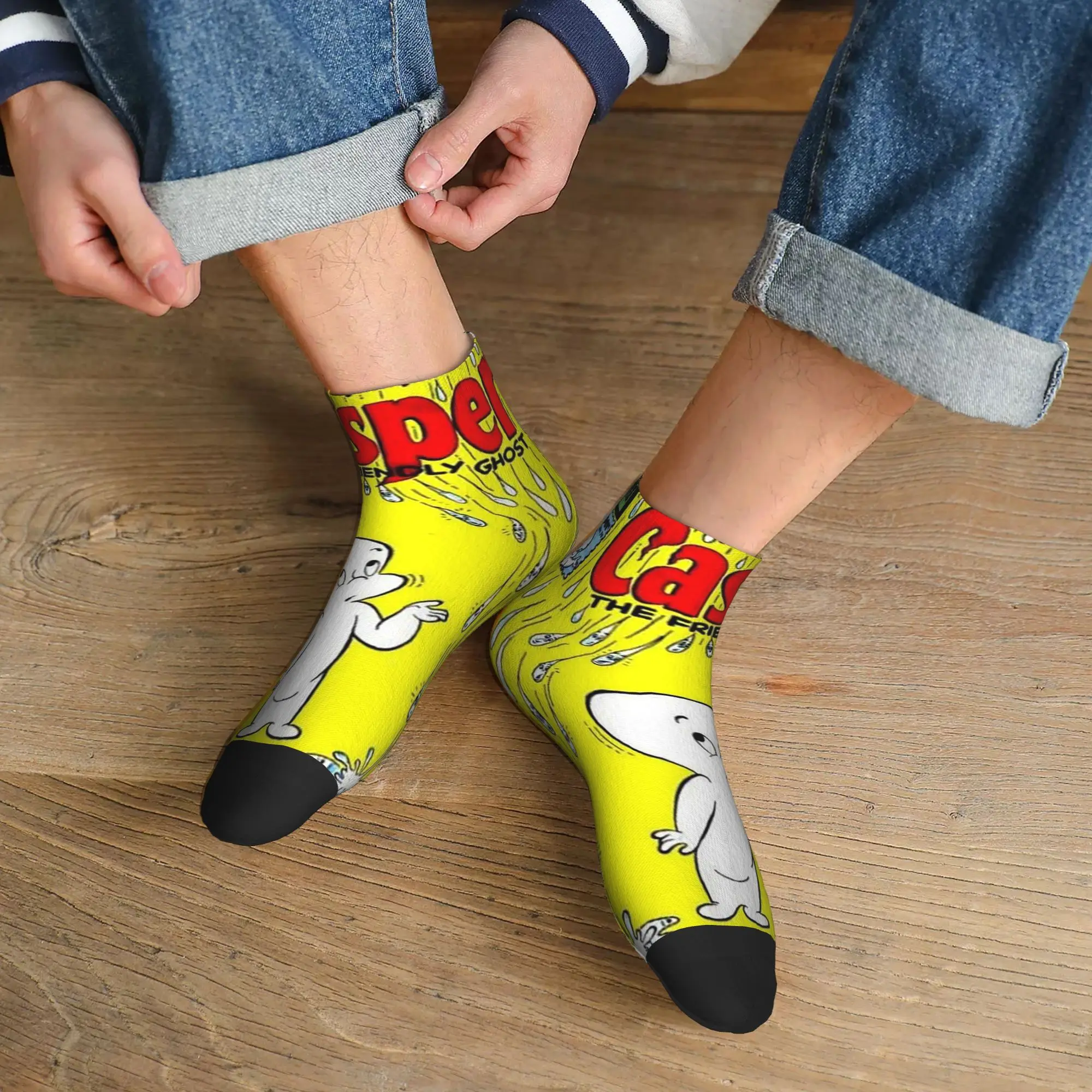 

Носки Friendly Ghost Casper, высококачественные носки в стиле Харадзюку, всесезонные носки, аксессуары для подарков унисекс