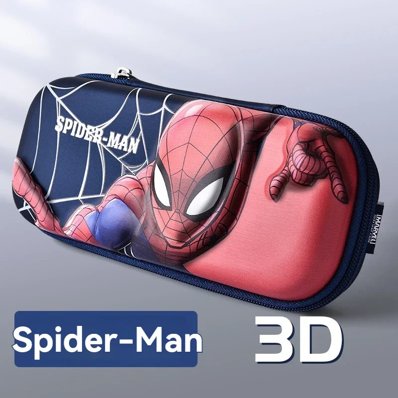 디즈니 스파이더 맨 어벤저 스 크리 에이 티브 대용량 연필 케이스 만화 아이언 맨 캡틴 아메리카 휴대용 학교 용품