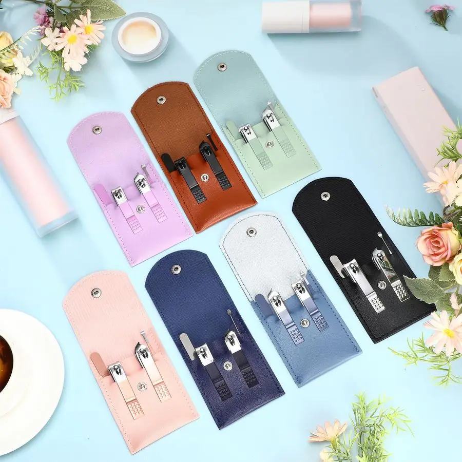 マニキュアセット、業務用ネイルケアキット、ネイルクリッパーキット、ステンレス製ペディキュアセット、トラベルケース付き、マルチカラー