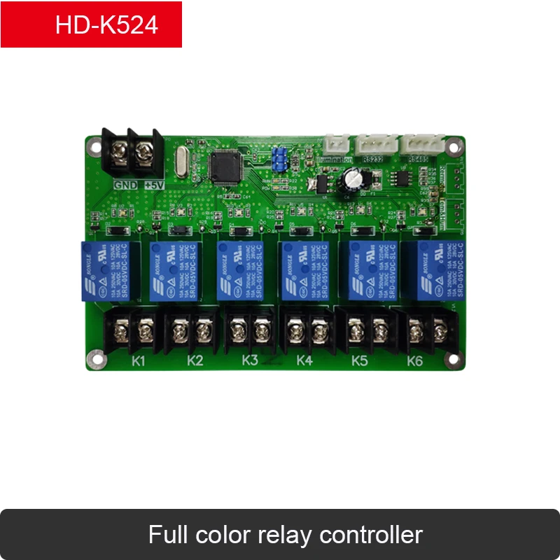 

HD-K524 Full Color Relay Controller Support Timing Function Instead of Timer and Delay 6-way Power Switch Control