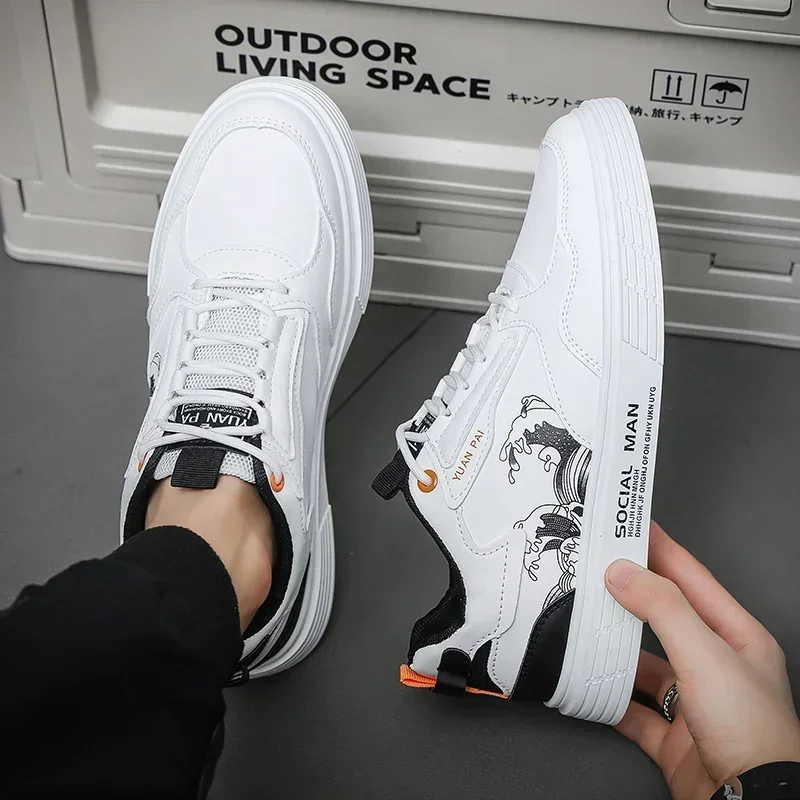 Skórzane buty męskie oddychające męskie skórzane buty codzienne Zapatos Hombre Casual Sapatos Masculinos męskie sneakersy