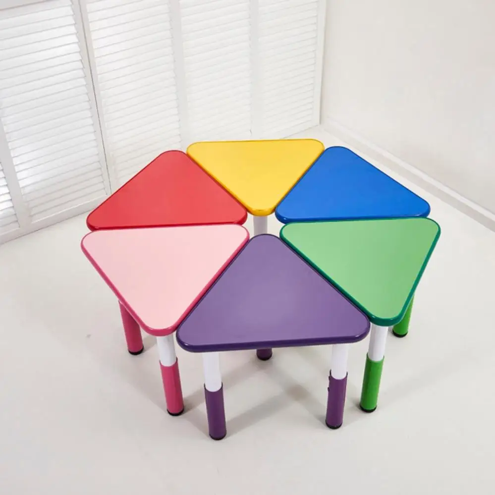 School Classroom Furniture Set Children's Plastic Table Desk Chair For Pre-School Kindergarten Home Outdoor Amusement Equipment