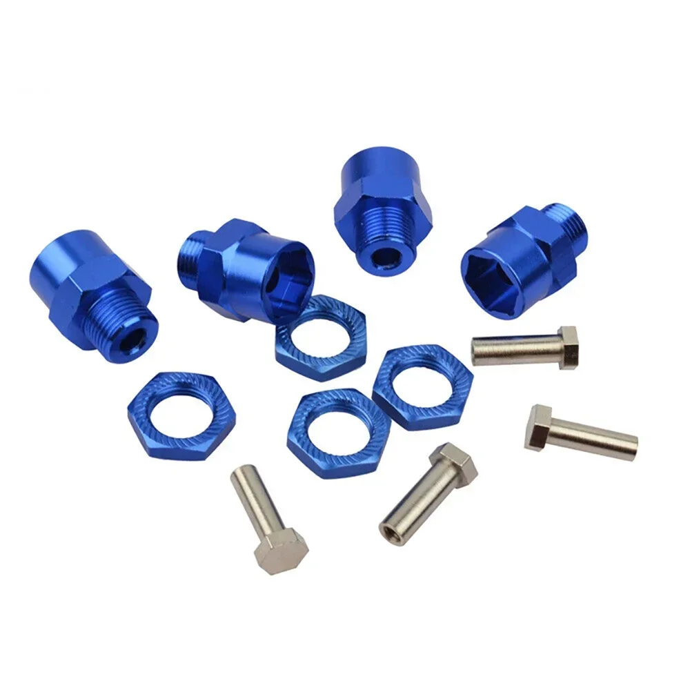 Metals Aluminum Alloy Hex Adapter 12mm To 17mm Wheel Hex Hubs Adapter Extension Conversion Nuts for 1/8 1/10 RC Car Upgrade