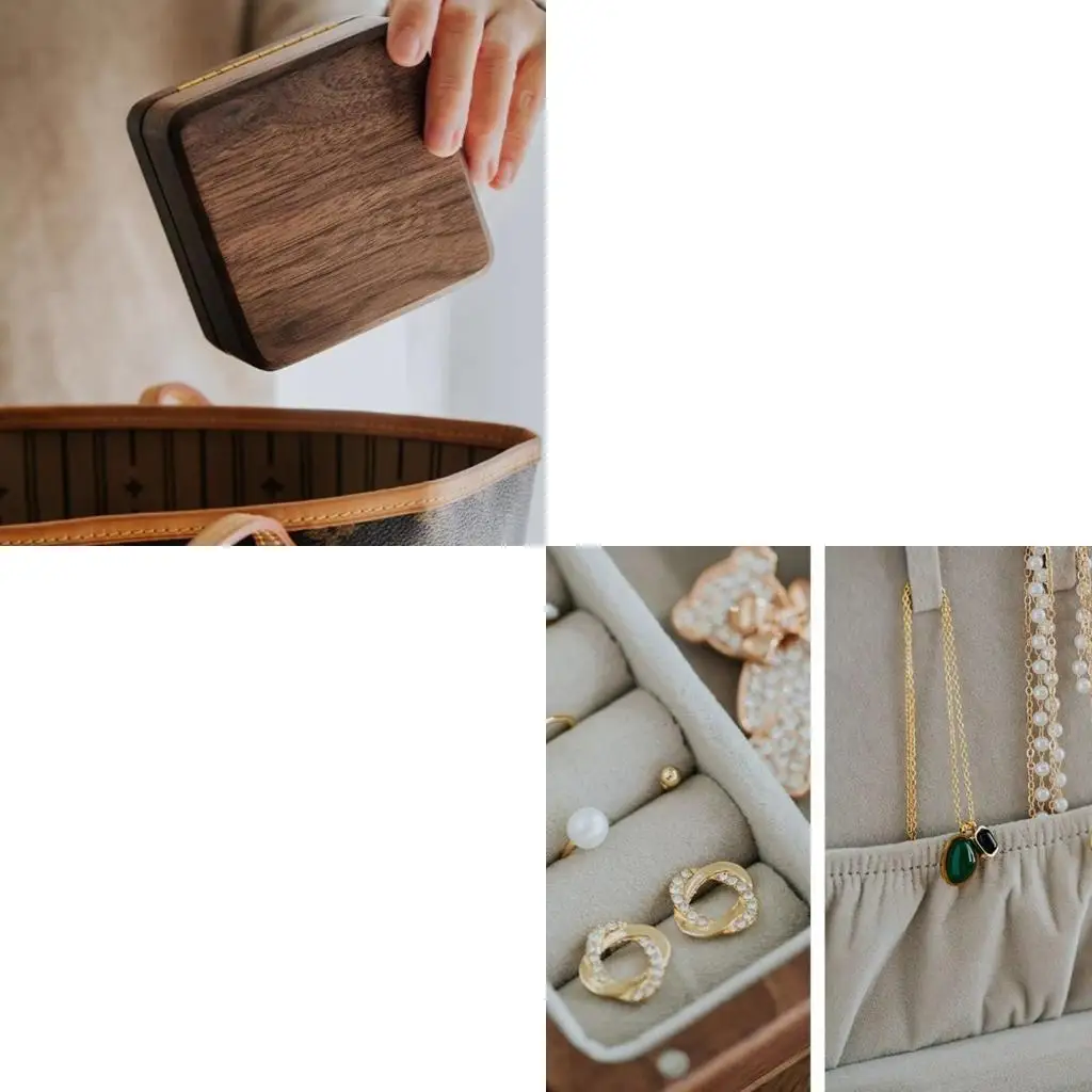 

Stylish Packaging Box Travel Necklace Storage Box Elegant Jewelry Packaging Box Elegant Jewelry Case for Jewelry Rings