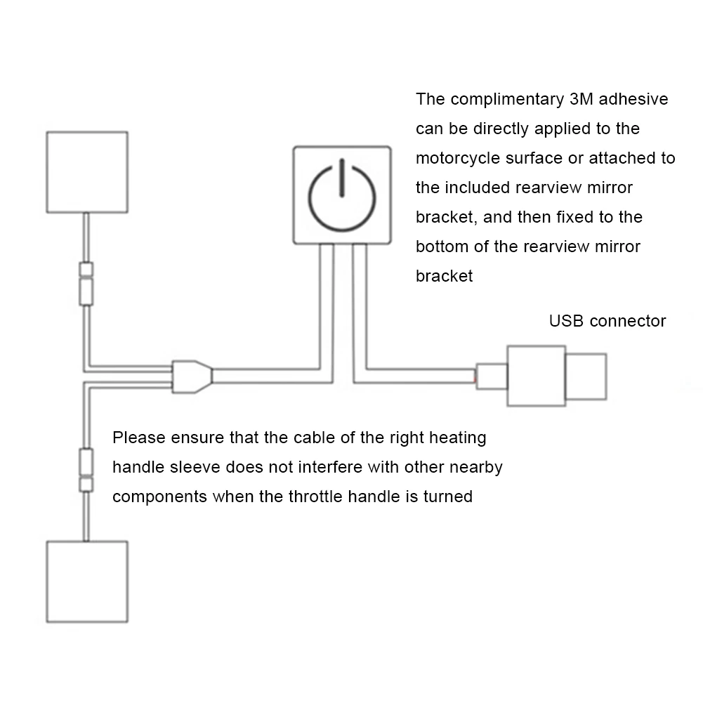 Ручки на руль мотоцикла с подогревом, теплые USB-антискользящие ручки с электрическим подогревом, 6-ступенчатая водонепроницаемая антивибрационная горячая ручка