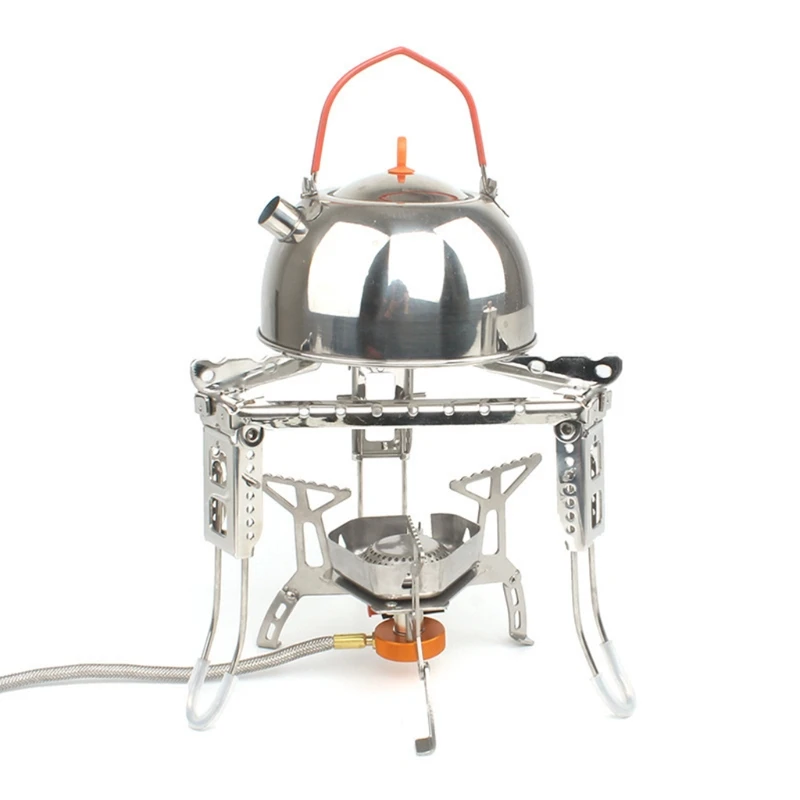 1pc Folding Burner Bracket Outdoor Gas Stove Pot Rack Stainless Steel Cooking Foldable Triangle Stand Furnace Bracket