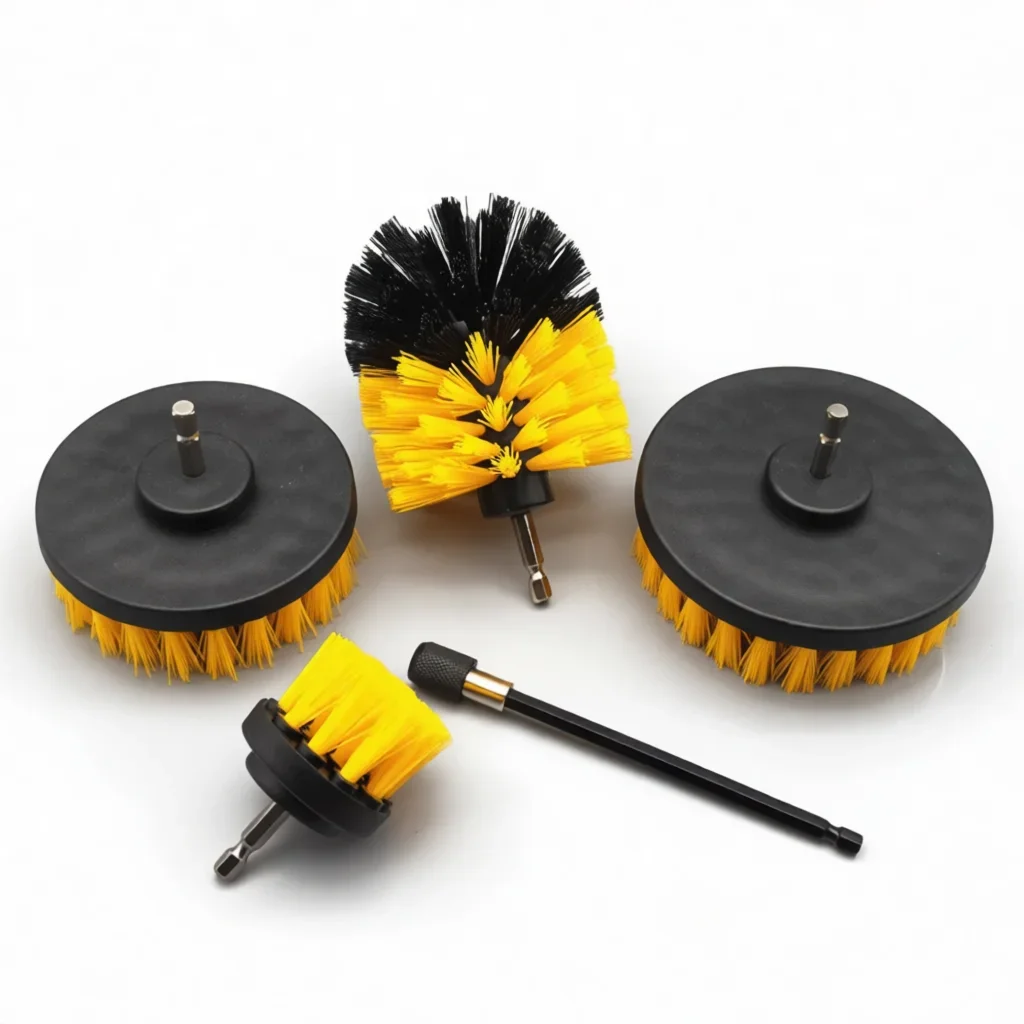 Kit de cepillos para taladro Power Scrubber para limpieza profunda de cocina, baño, grout, azulejos, bañera y alfombras.