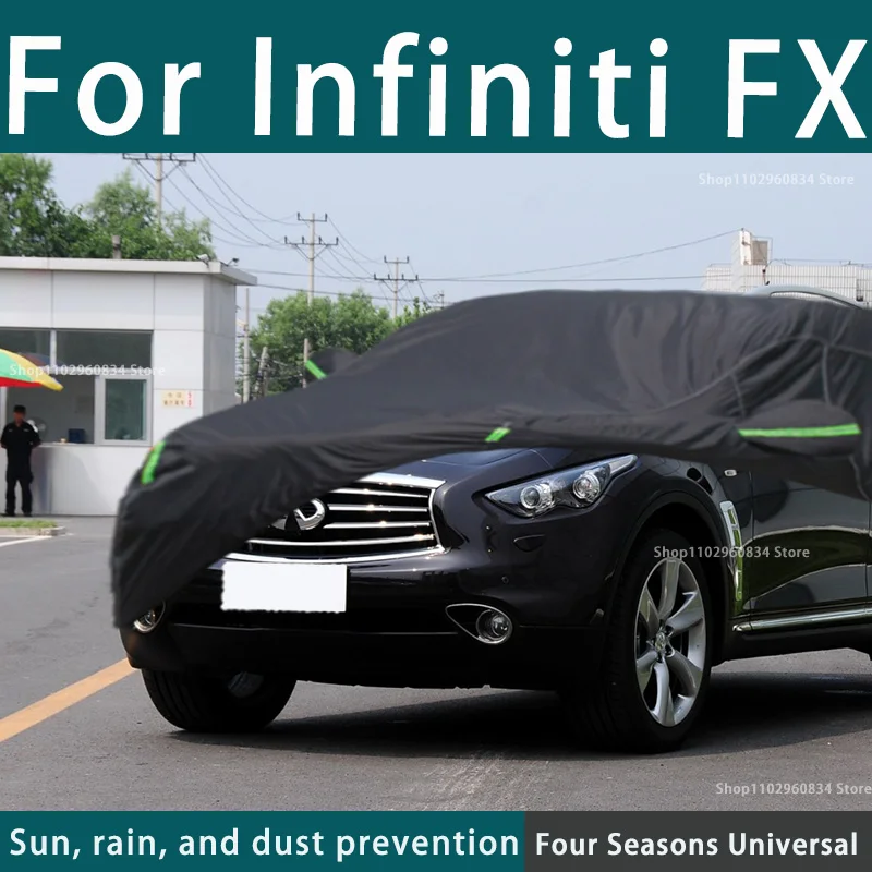 

For Infiniti FX 210T Full Car Covers Outdoor Uv Sun Protection Dust Rain Snow Protective Car Cover Auto Black Cover