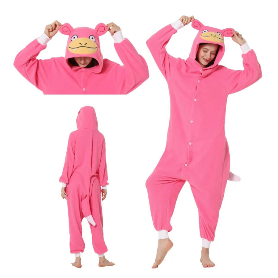 Kawaii Pokemon Pikachu Cosplay Costume Adults Kigurumi Slowpoke Onesie Pajamas Umbreon Party Jumpsuit Halloween Sleepwear Gift