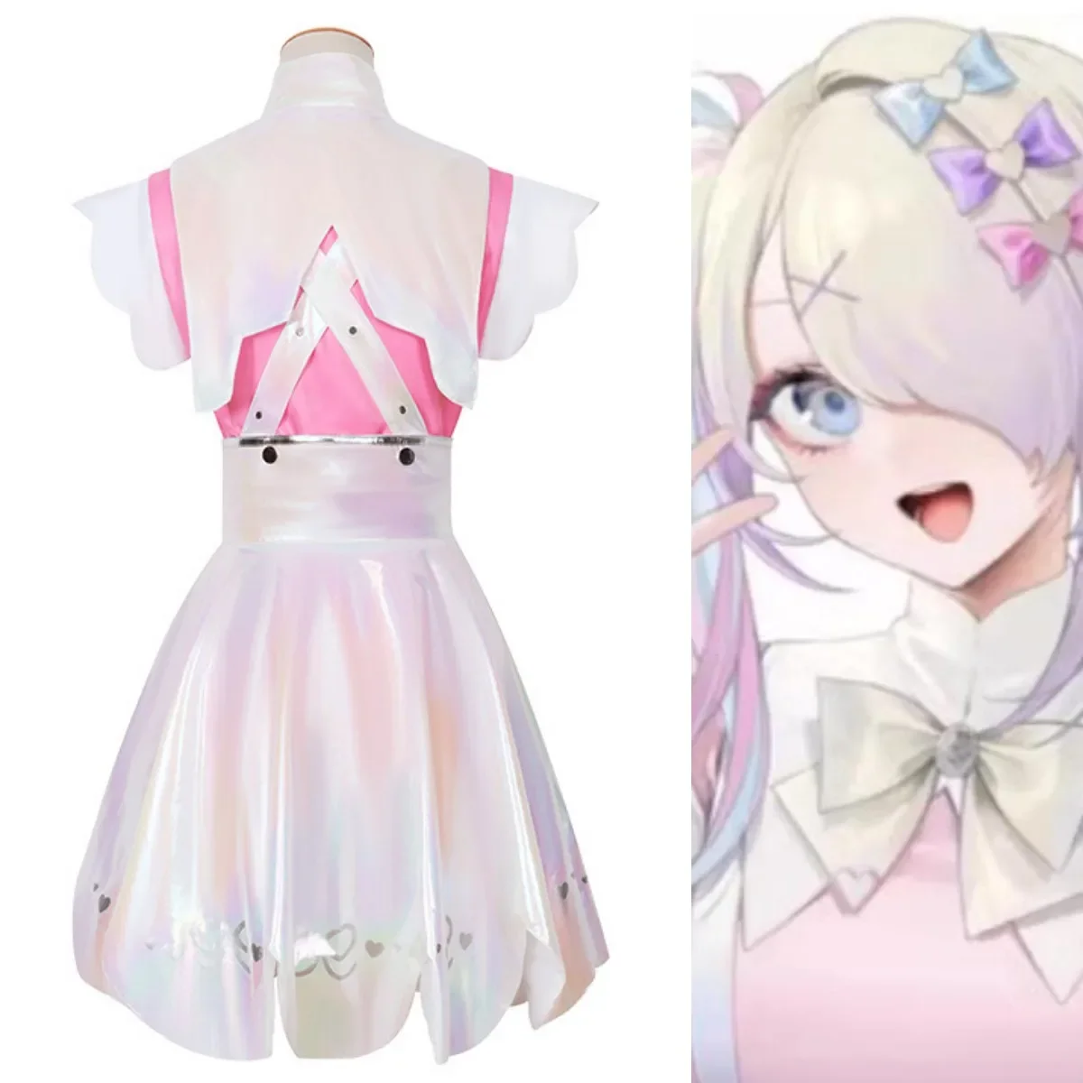 Traje de Cosplay de KAngel Abyss para mujer, juego de Anime, falda con tirantes, vestido de princesa, conjunto de fiesta de cumpleaños Kawaii Sexy