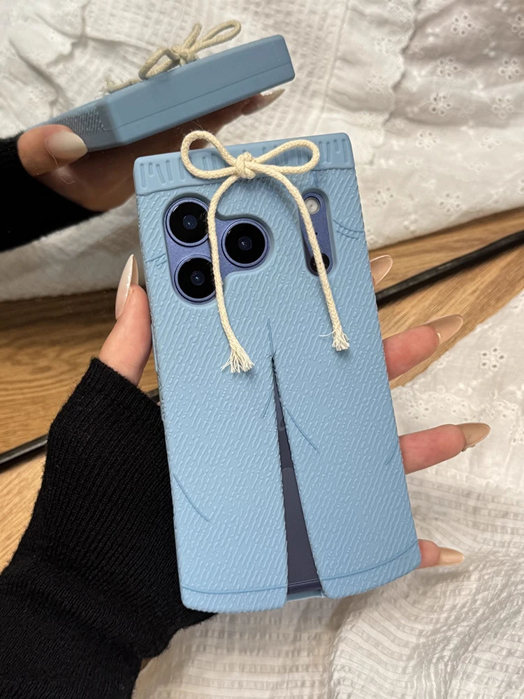 

Popular Creative Jeans Styling Soft Silicone Phone Case For iPhone 17 Pro Max 16 15 14 13 Funny Protective Back Cover