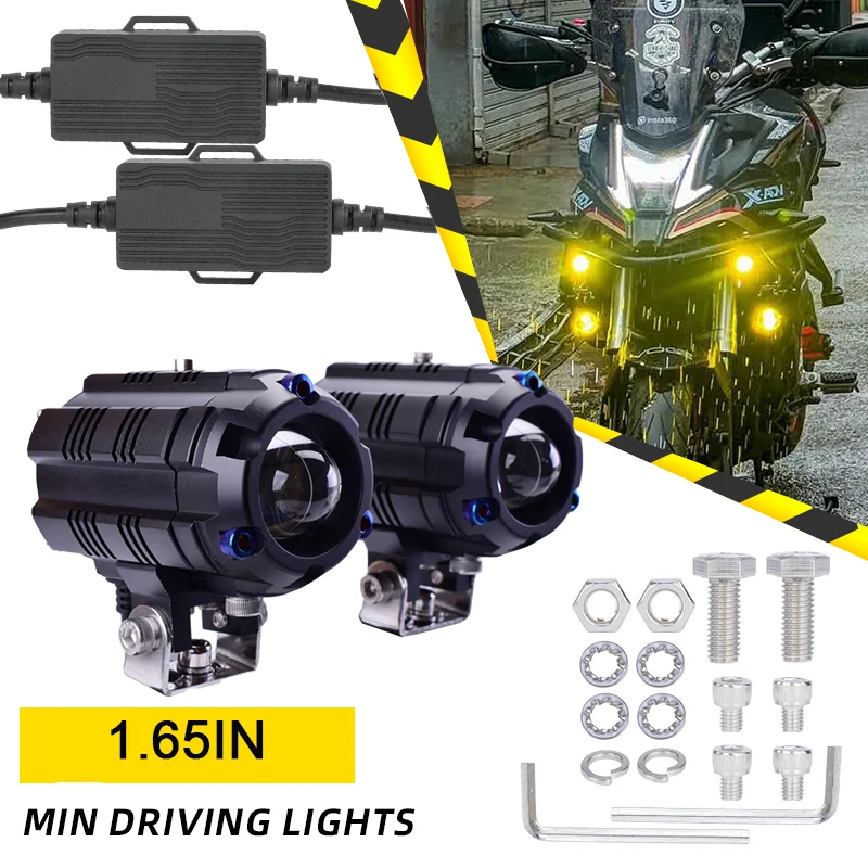 Senlo 2pcs Motorcycle Led Headlight 12V High Bright Led Lights Lamp for Motorbike Moto Led Auxiliary Spotlights Fog Light 60W