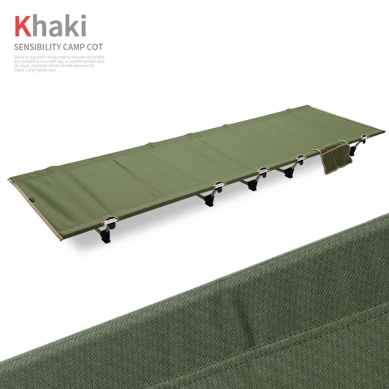 Outdoor Folding Cot Camping 185cm Sleeping Aluminium Frame Tent Bed Cot