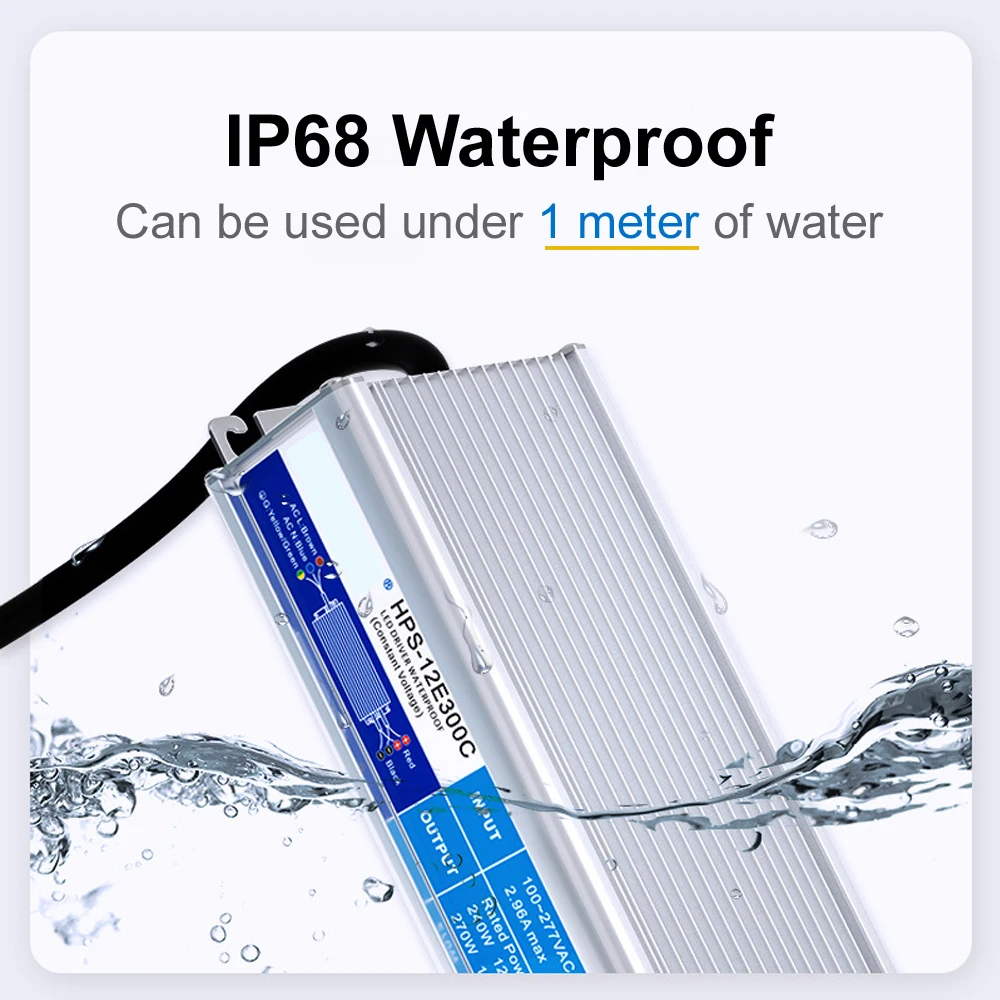IP68 Waterproof DC 12V 24V Switching Power Supply for Led Stirp CCTV  Outdoor LED Lighting Transformer  12V 5a 60W 100W Driver