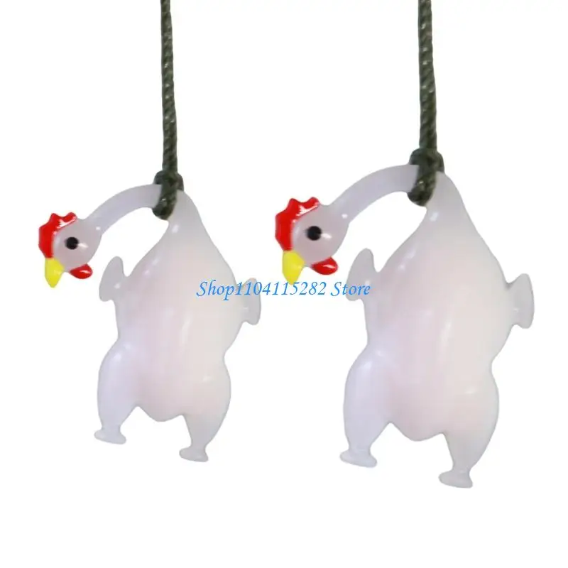 

Temperature Reactive Cartoon Chicken Car Accessory Hanging Ornament With Durability PVC Materials For Interior Styling