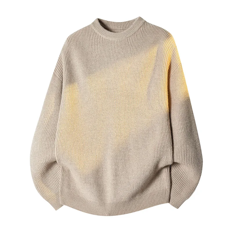 

Men's Winter Thiened Knitted Sweater Casual Loose Fit round Ne Warm Base Layer irt Soft Polyester Fiber round Ne Sweater