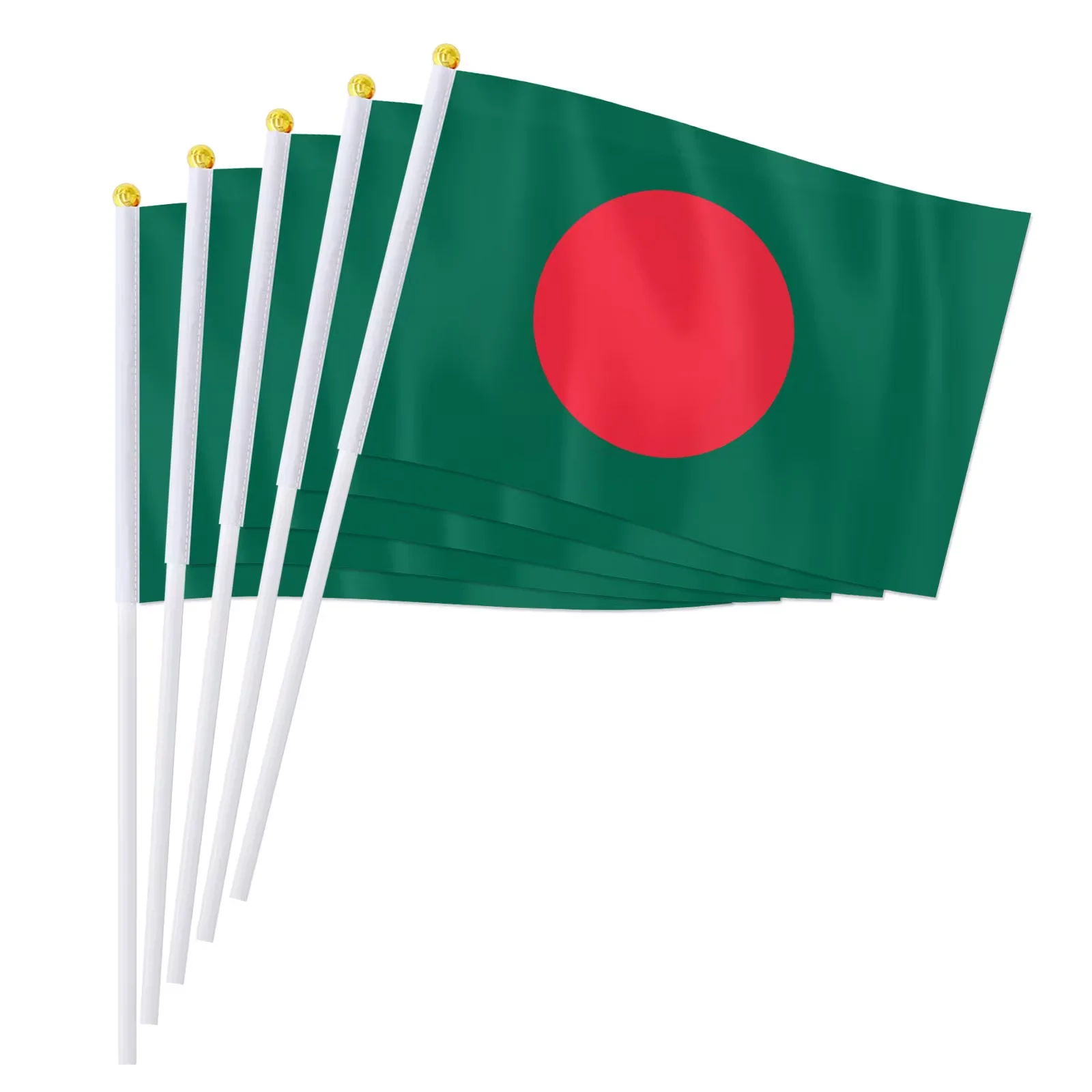 14*21cm Bangladesh Hand Flag, Bangladeshi National Flag World Countries Decor Small Hand Held Waving Flag