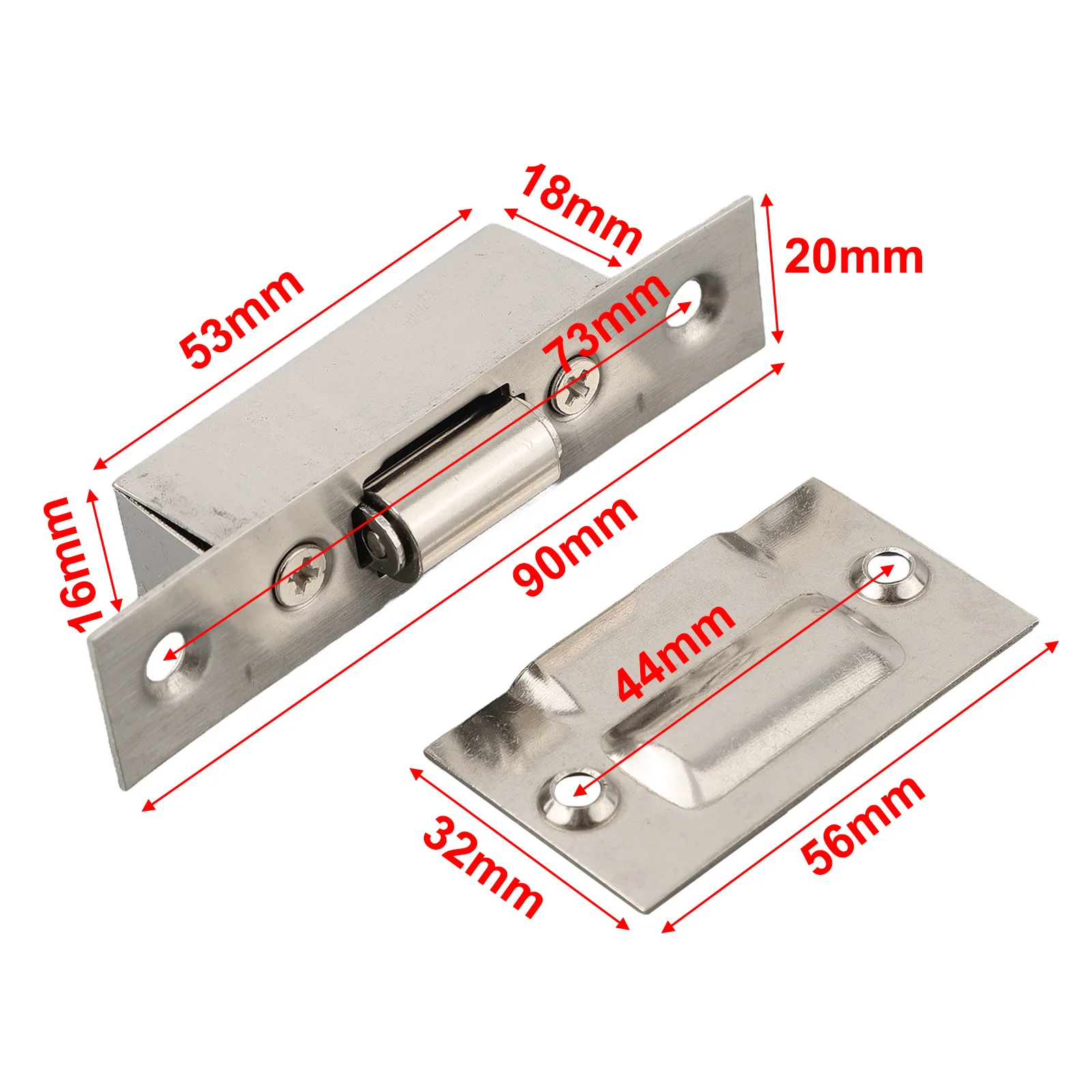 Roller Catch Door Lock Invisible Positioning Bead Accessories Easy Installation Heavy Duty Brand New Practical