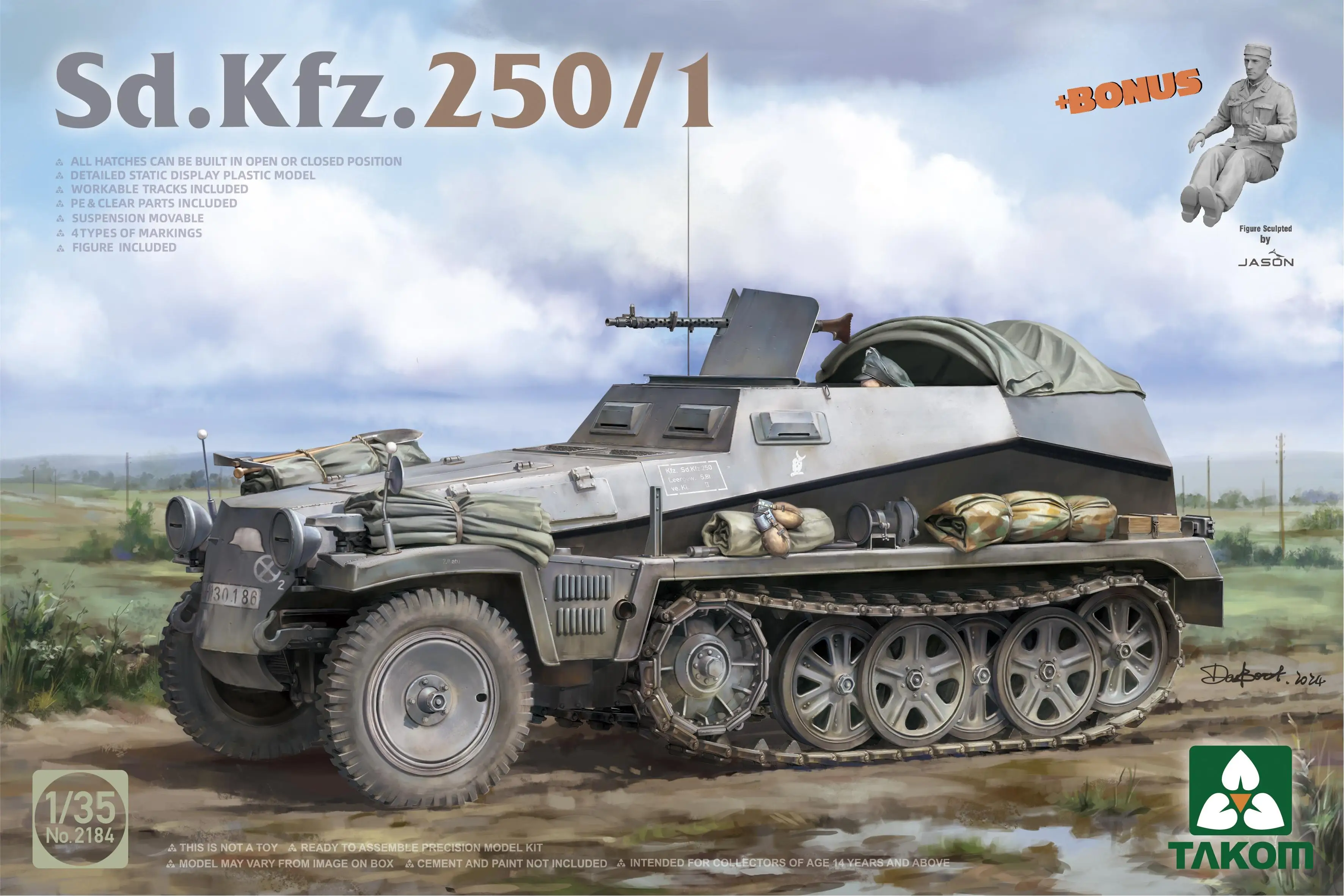 

TAKOM 2184 1/35 Scale Sd.Kfz.250/1 Plastic Model