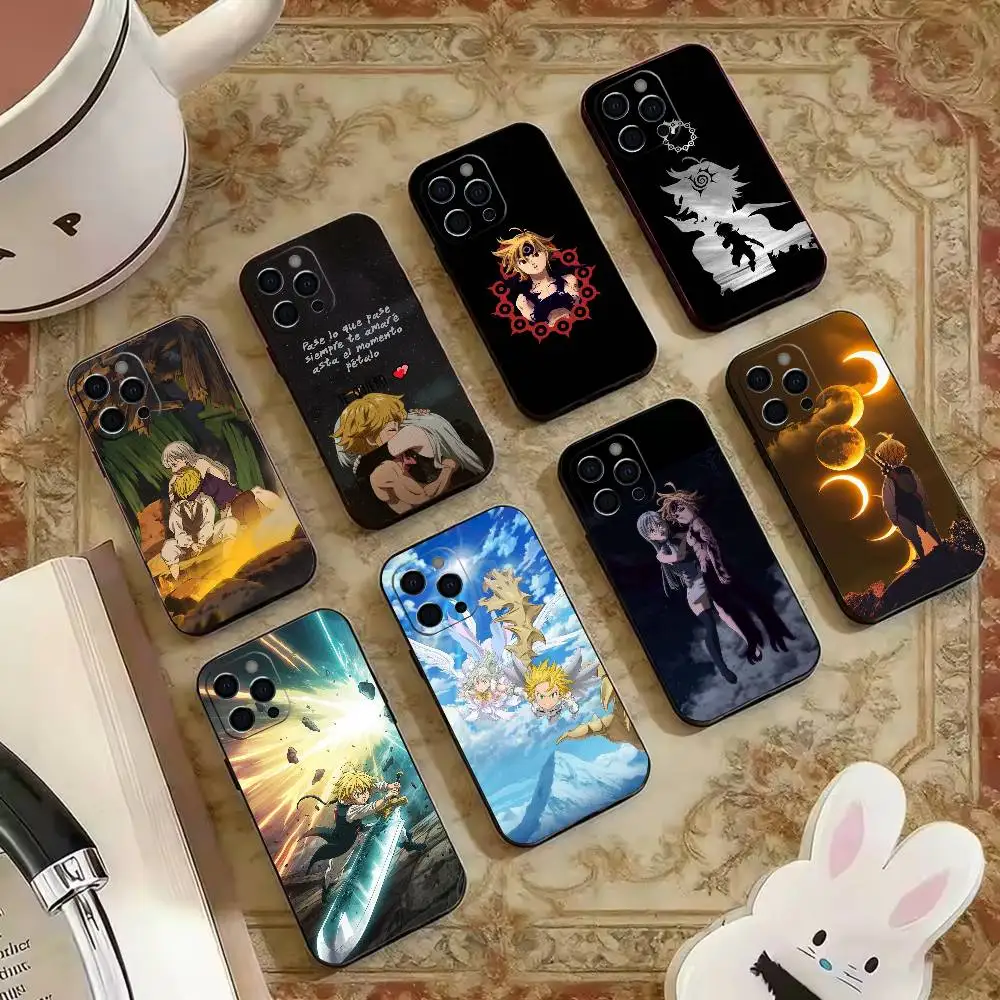 

EU Cartoons T-The Seven Deadly Sins Phone Case Soft Black For iPhone 16 17 15 14 13 12 11 X XR Plus Pro Max Plus