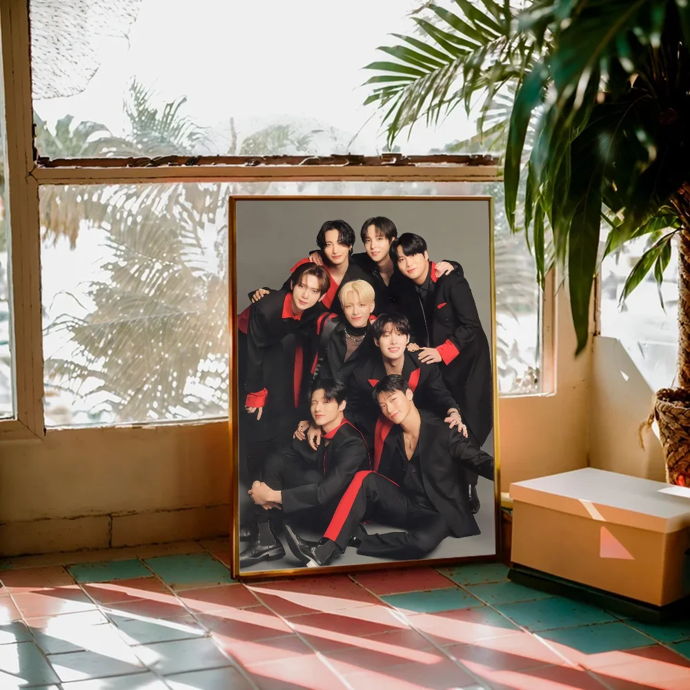 ATEEZ KPOP stampe e poster di buona qualità adesivo di carta impermeabile Coffee House Bar poster adesivi murali