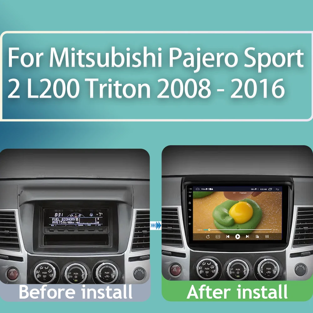 For Mitsubishi Pajero Sport 2 L200 Triton 2008 - 2016 Car Radio Multimedia Video Player Navigation GPS Android No 2din 2 din dvd