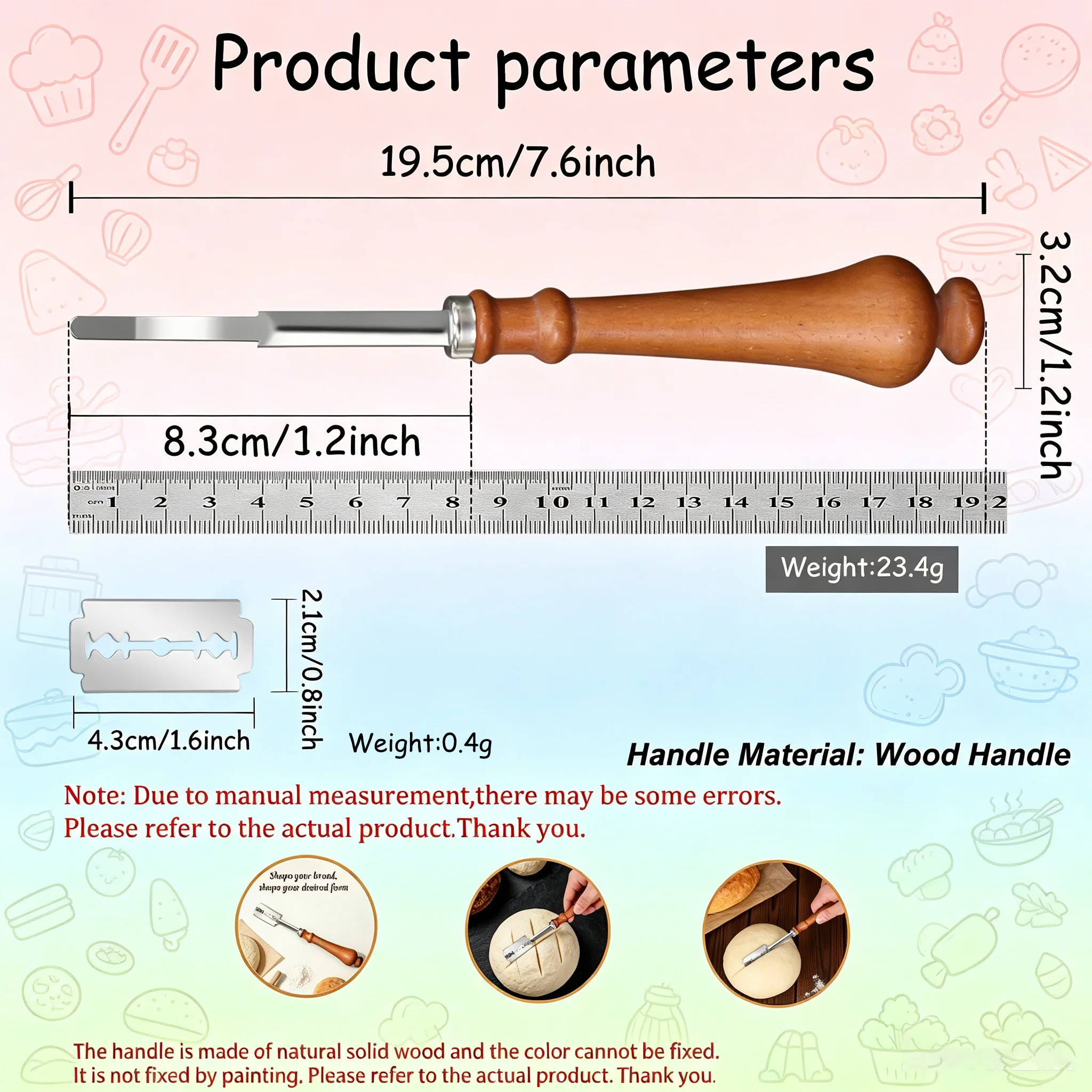 Premium Dough Scoring Knife Precise Surface Cutting Shaping Fermented Dough Home Bakers Professional Pastry Chefs Baking Tools