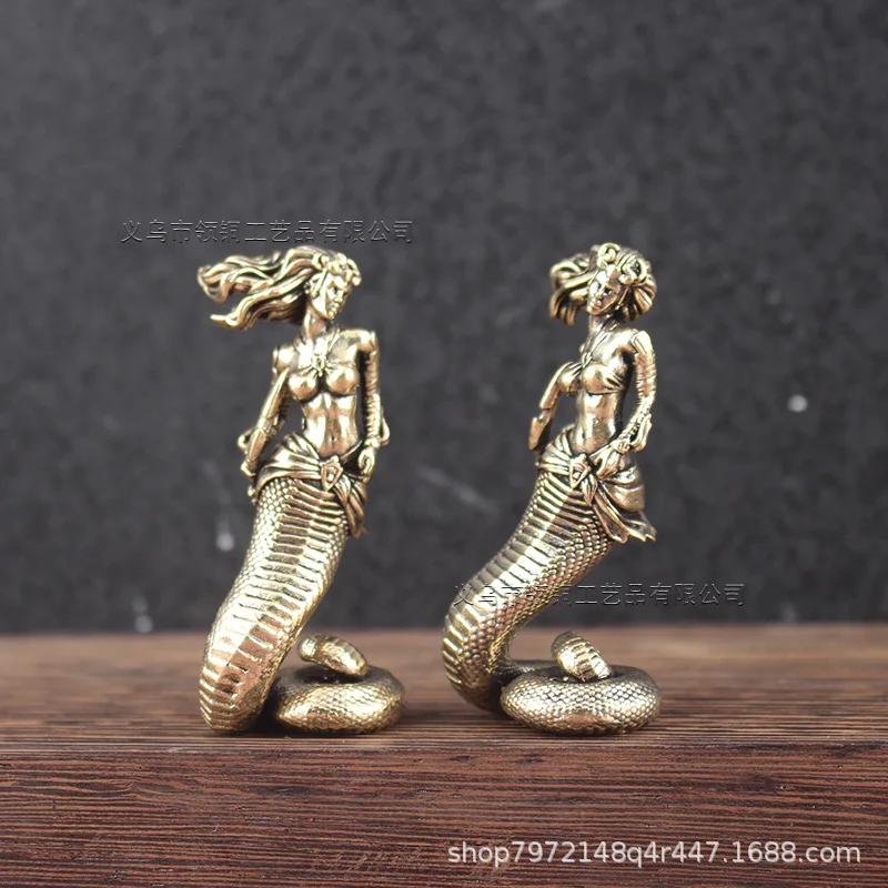 Board Game Pieces Model Brass Medusa Action Figures Miniature Ornament Accessories Ancient Greek Serpent Woman Creative Figurine