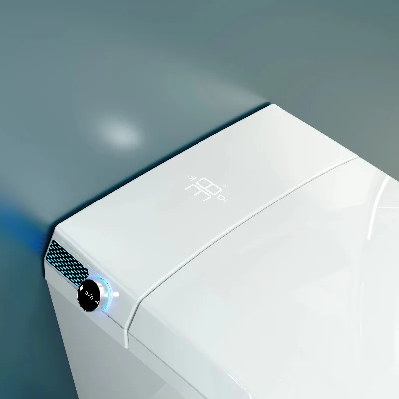 New Intelligent Auto-Washing Toilet with S-Trap Drainage Wall-Mounted Remote Control Features Seat Heating Advanced Functions