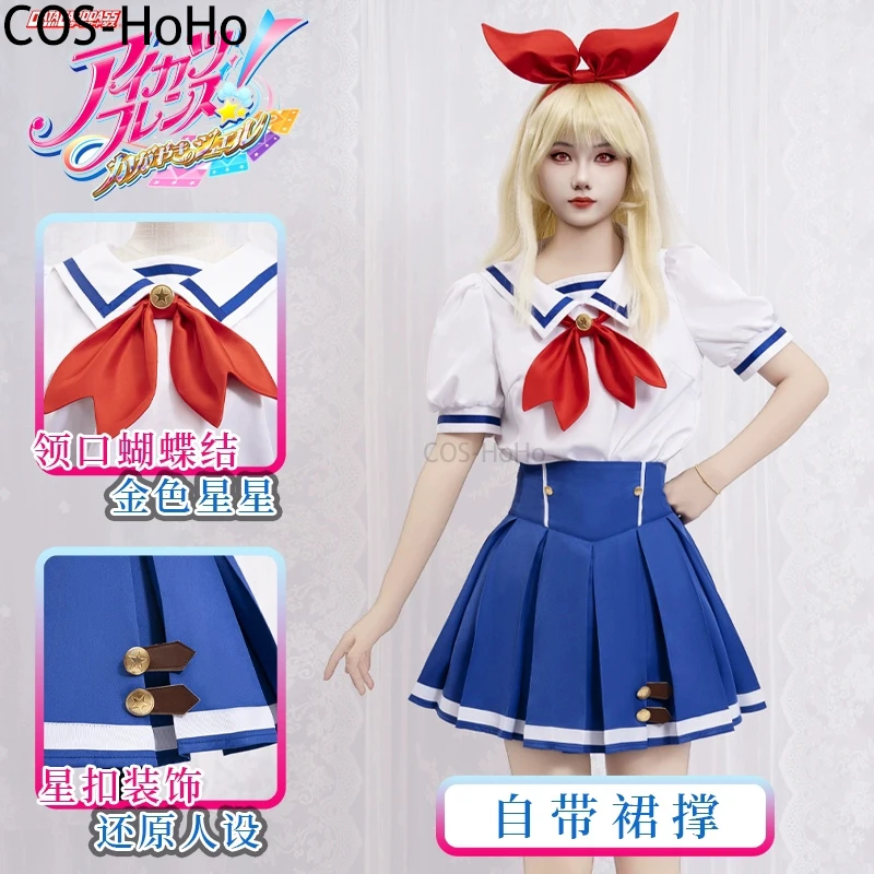 

COS-HoHo Anime Aikatsu! Hoshimiya Ichigo Sweet Lovely Summer School Uniform Cosplay Costume Halloween Party Outfit Women