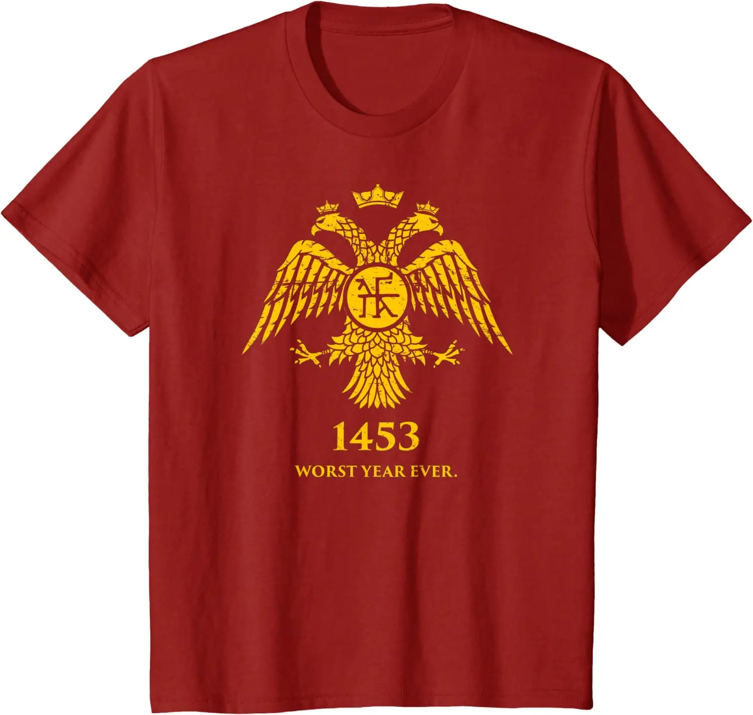 1453 - Funny Fall of Constantinople Byzantine Men T-Shirt Short Sleeve Casual 100% Cotton O-Neck Summer Shirt