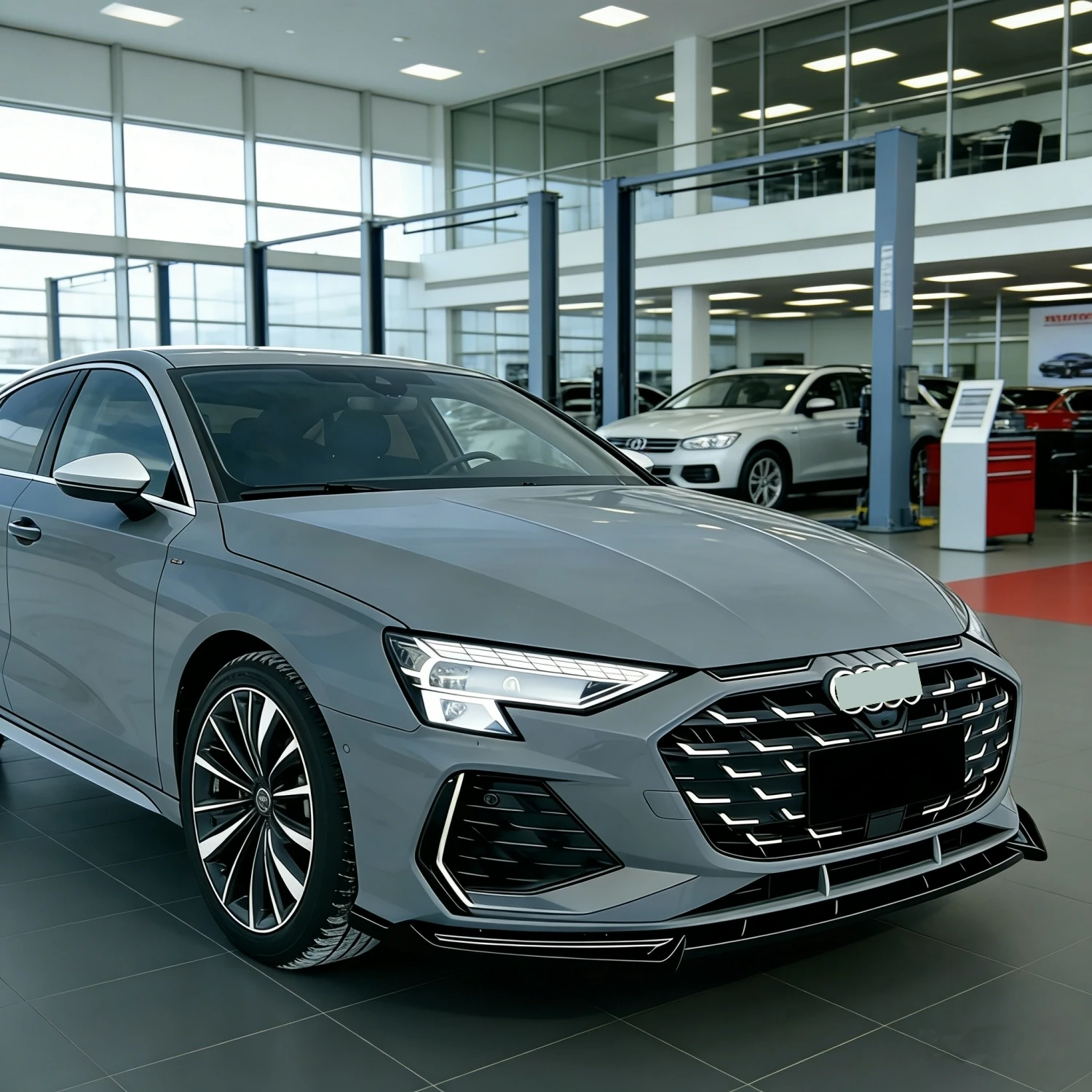 

3Pcs Car Front Bumper Lip Spiltter For Audi A3 8Y S-Line S3 Sportback Sedan 2025+ Tuning Gloss Black Bumper Guard Trims BodyKits